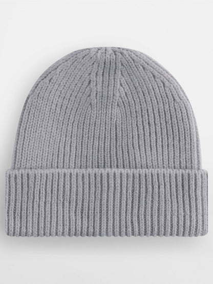 Engineered Knit Ribbed Beanie Beechfield Light Grey
