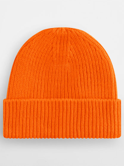 Engineered Knit Ribbed Beanie Beechfield Orange