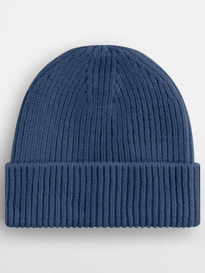 Engineered Knit Ribbed Beanie Beechfield Steel Blue