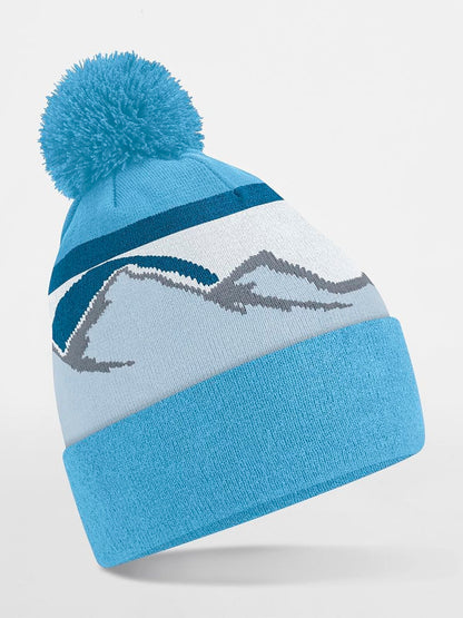 Mountain Peaks Pom Pom Beanie Beechfield Glacier Peaks
