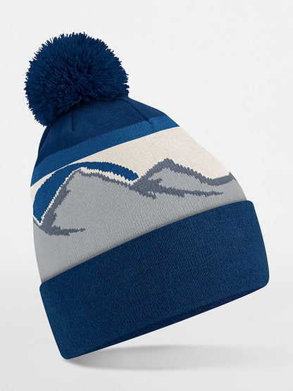 Mountain Peaks Pom Pom Beanie Beechfield Rocky Peaks
