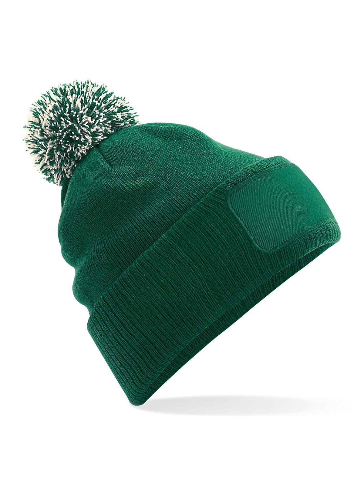 Snowstar Printers Beanie Beechfield Bottle Green/Off White