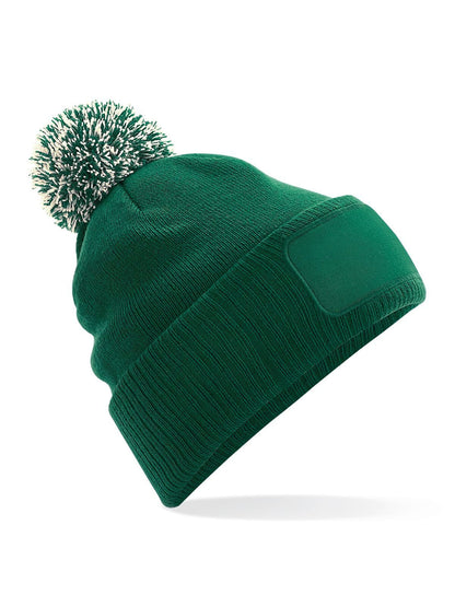 Snowstar Printers Beanie Beechfield Bottle Green/Off White