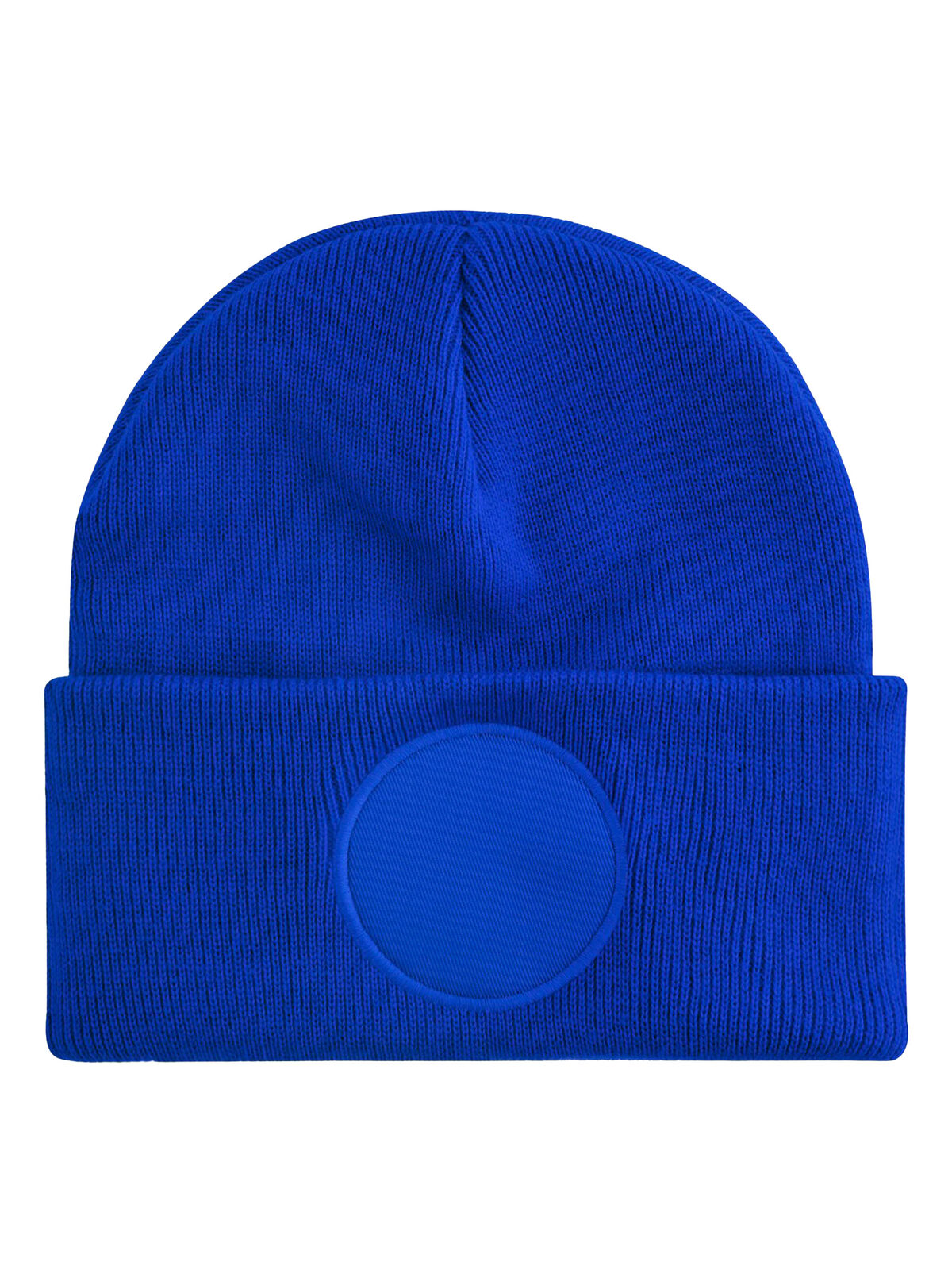 Circular Patch Beanie Beechfield Bright Royal