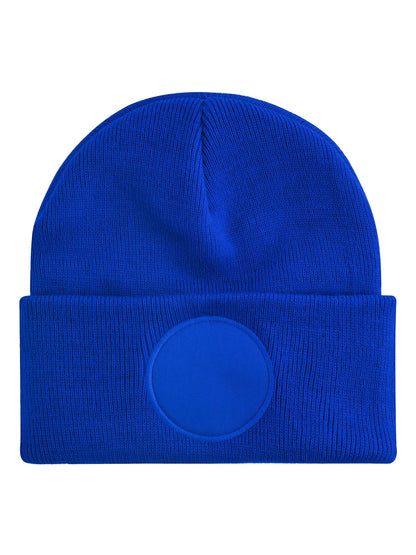 Circular Patch Beanie Beechfield Bright Royal