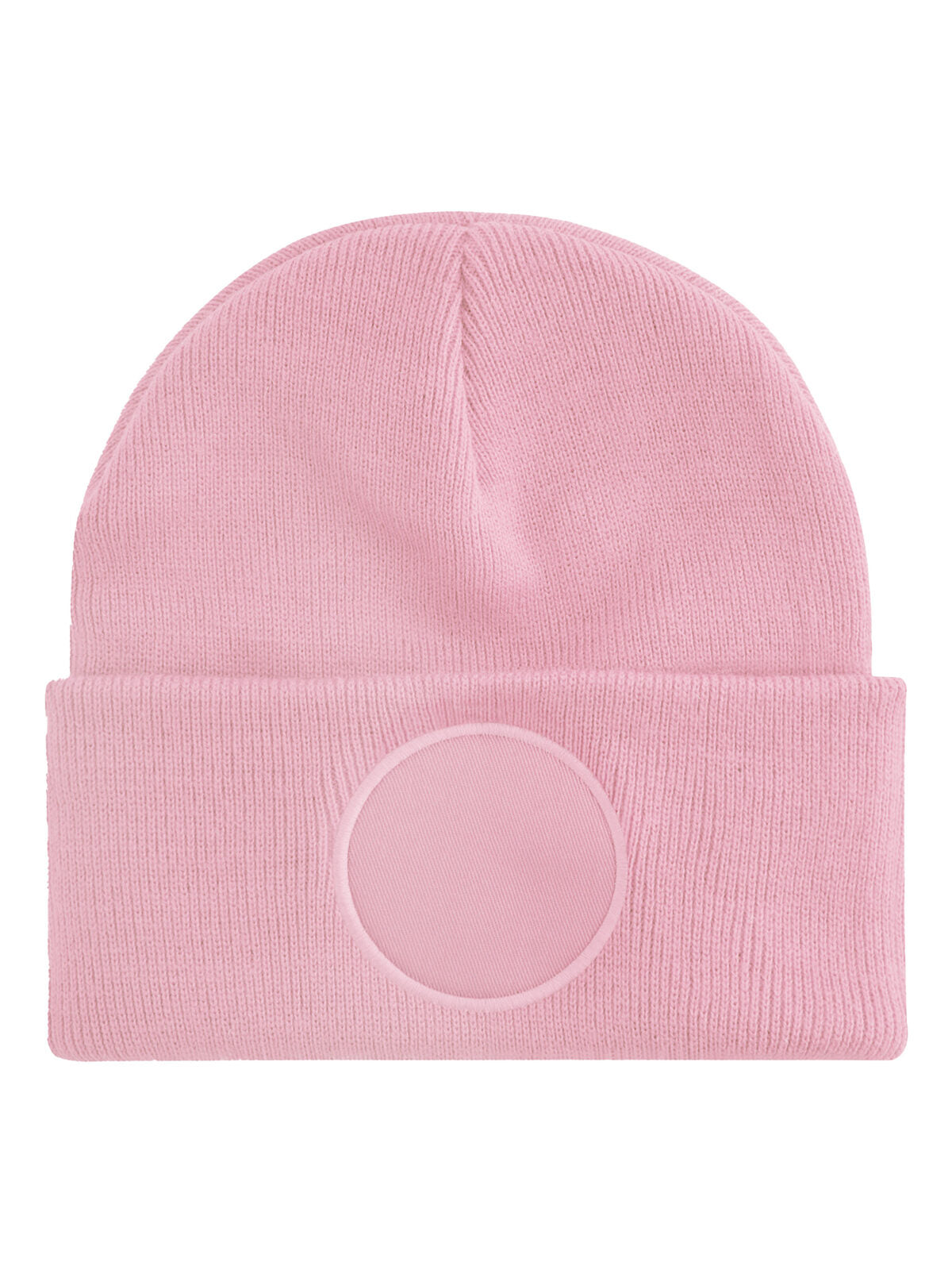 Circular Patch Beanie Beechfield Dusky Pink
