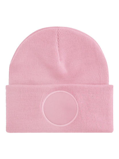 Circular Patch Beanie Beechfield Dusky Pink