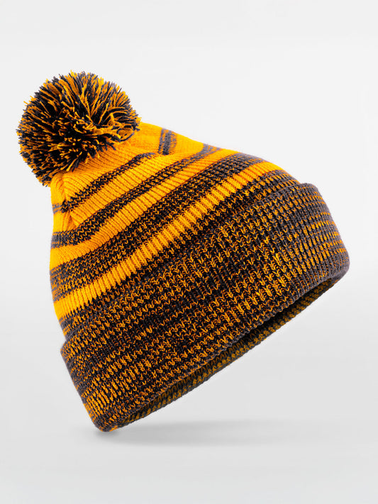 Team Stripe Beanie Beechfield Gold/Black