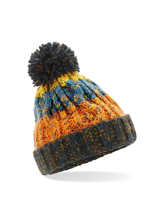 Junior Corkscrew Beanie Beechfield Retro Blues