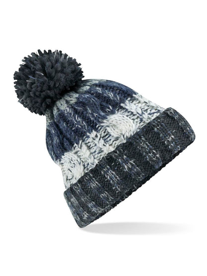 Corkscrew Pom Pom Beanie Beechfield Arctic Dawn