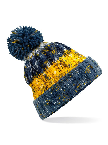 Corkscrew Pom Pom Beanie Beechfield Morning Frost