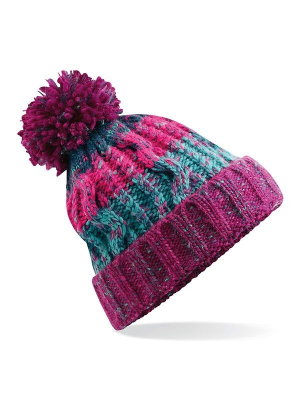 Corkscrew Pom Pom Beanie Beechfield Winter Berries