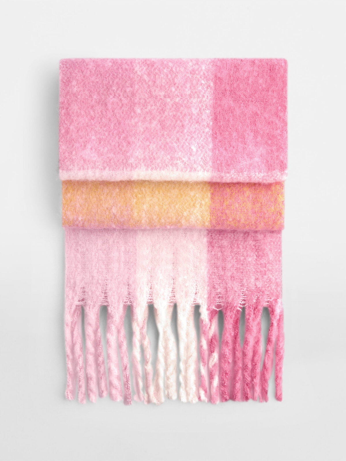 Sciarpa a quadri soffice Beechfield Pink Check