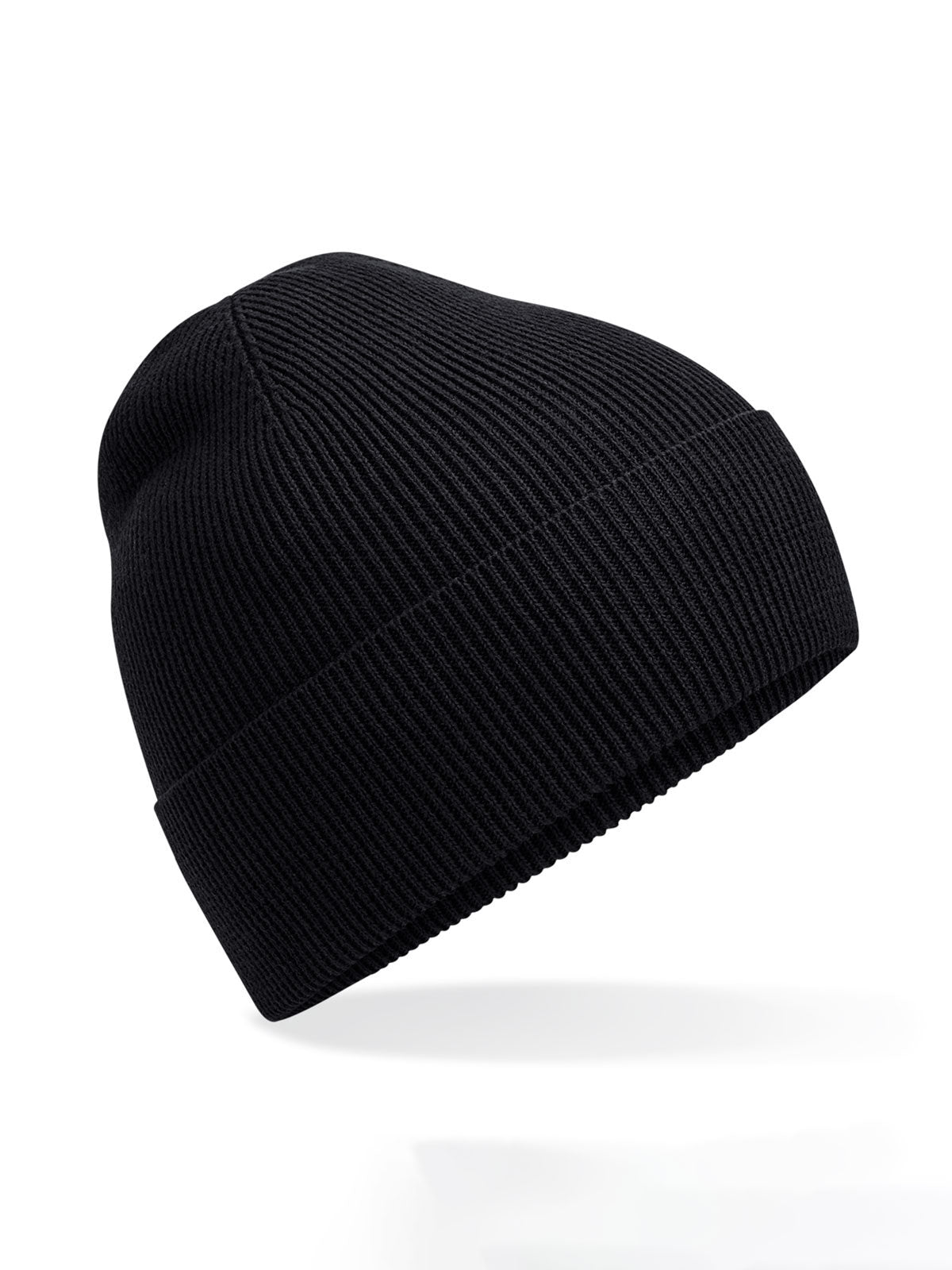 Organic Cotton Fine Knit Beanie Beechfield Black