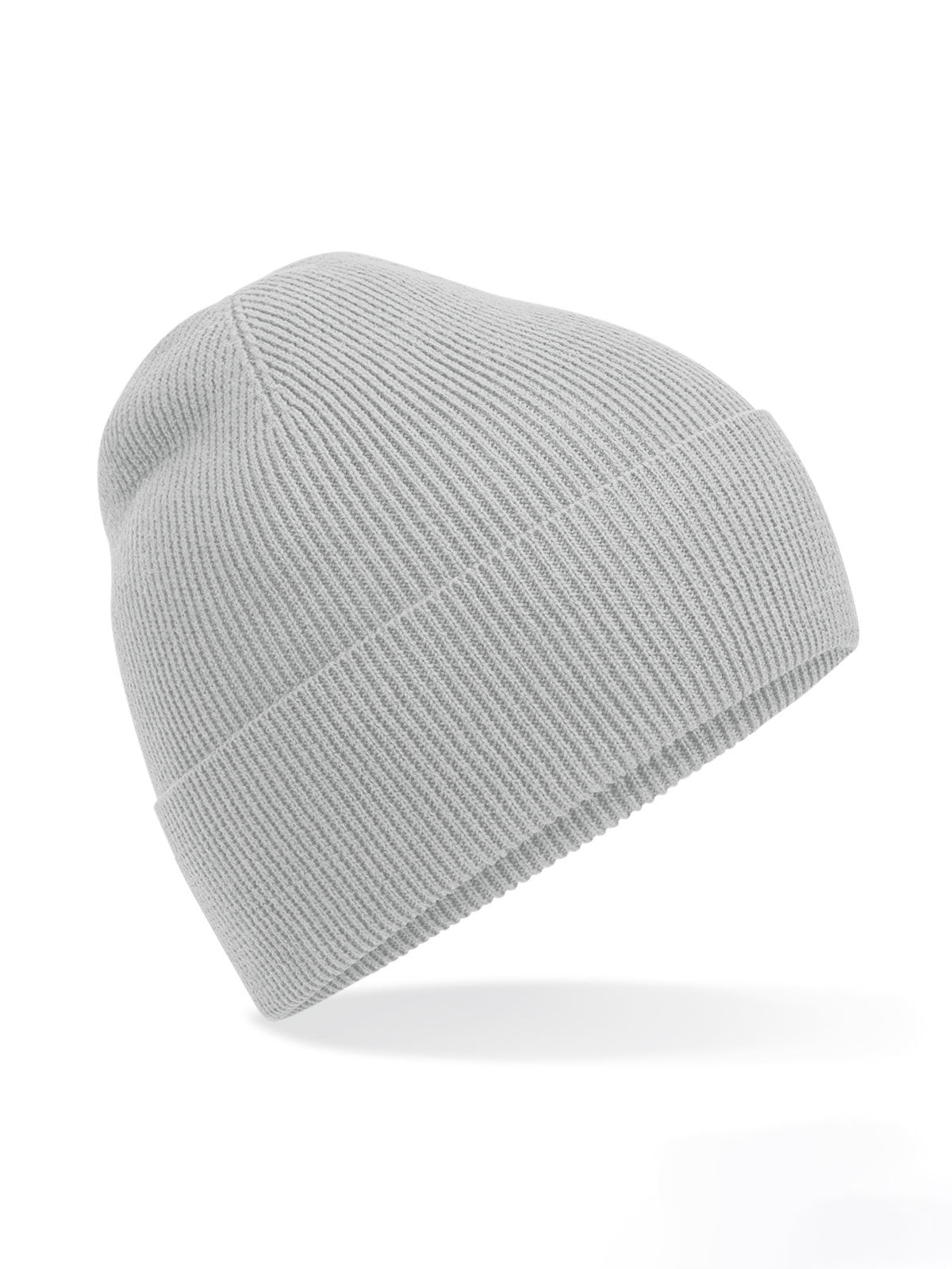 Organic Cotton Fine Knit Beanie Beechfield Light Grey