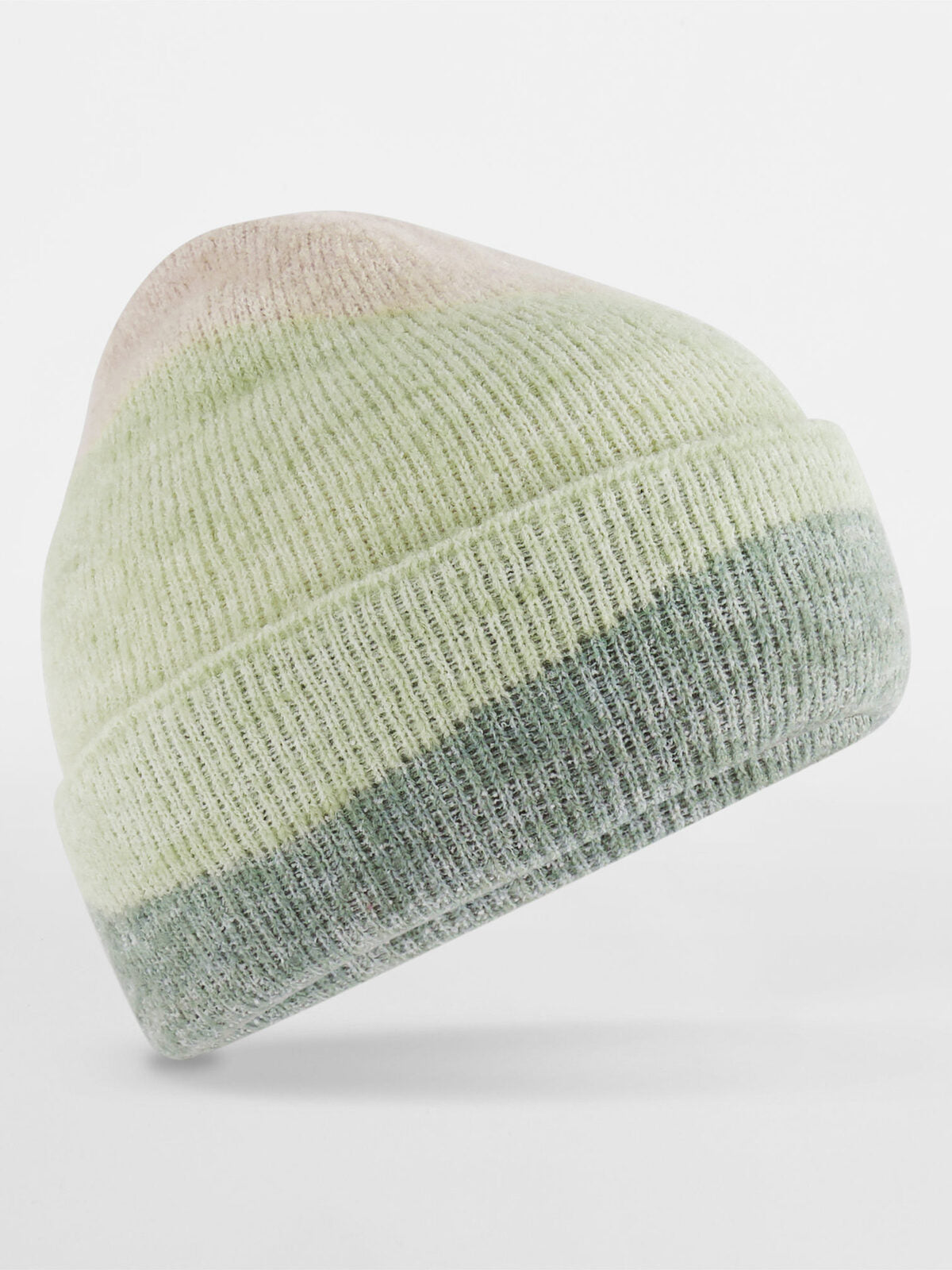 Berretto con onde morbide Beechfield Almond/Pistachio/Dusty Green