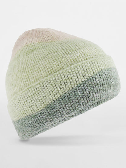 Berretto con onde morbide Beechfield Almond/Pistachio/Dusty Green