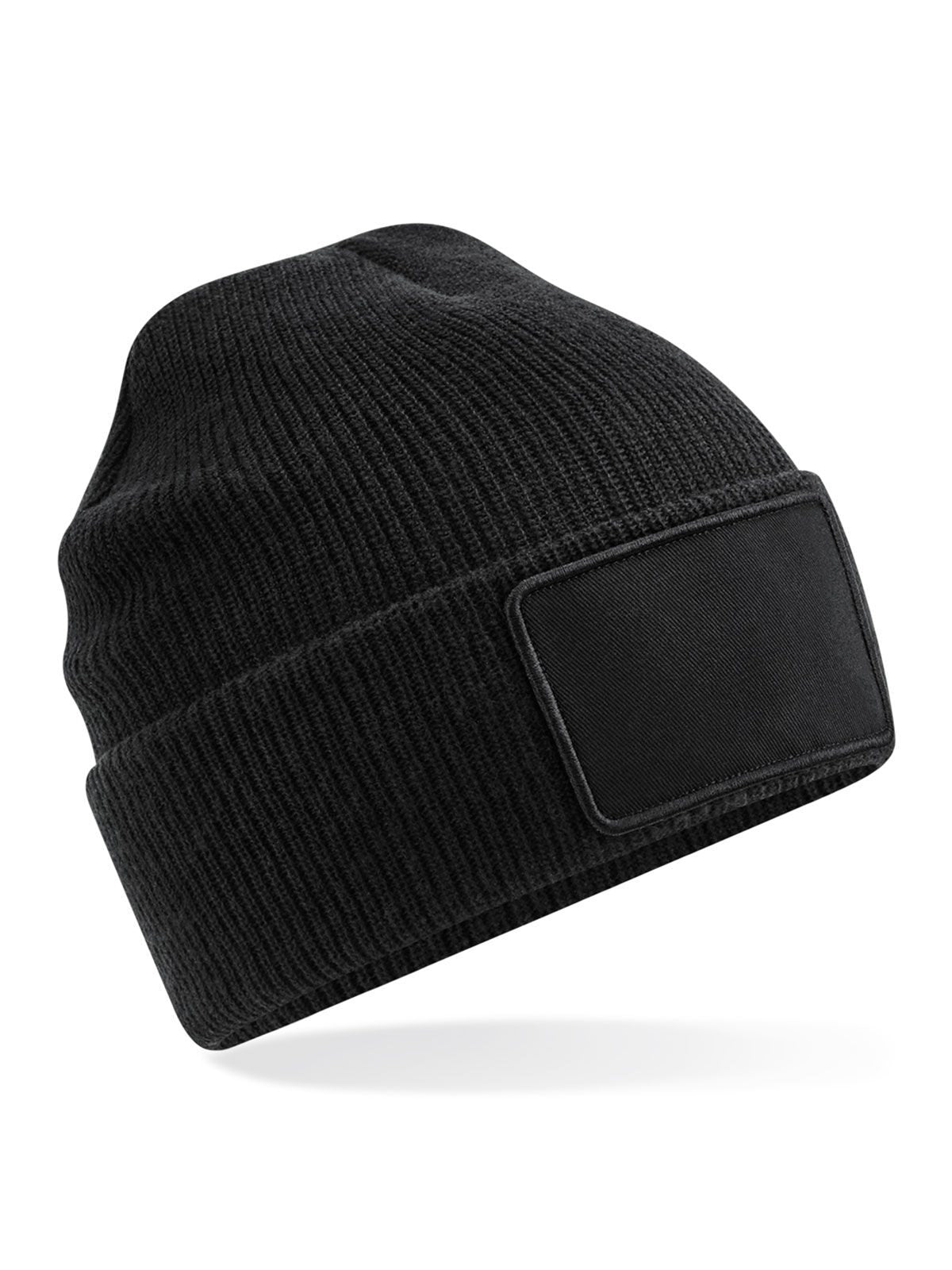 Removable Patch Thinsulate Beanie Beechfield Black