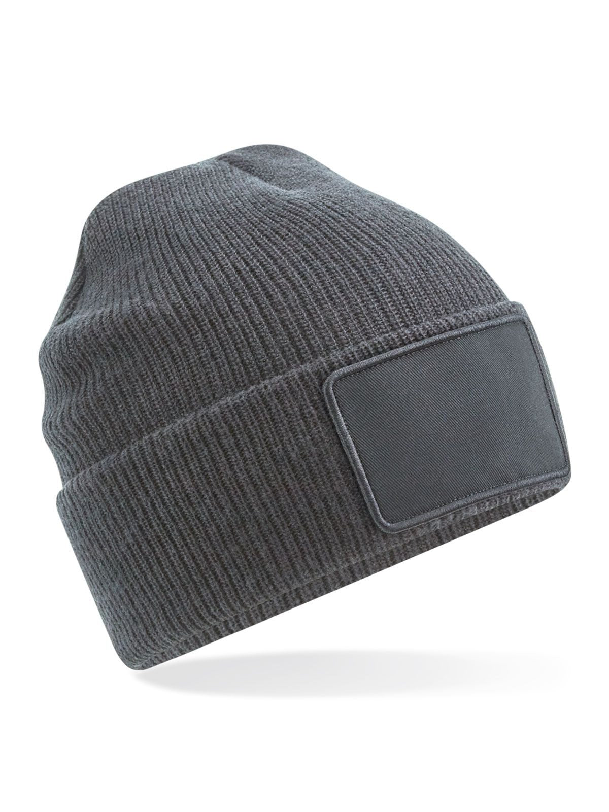 Removable Patch Thinsulate Beanie Beechfield Graphite Grey