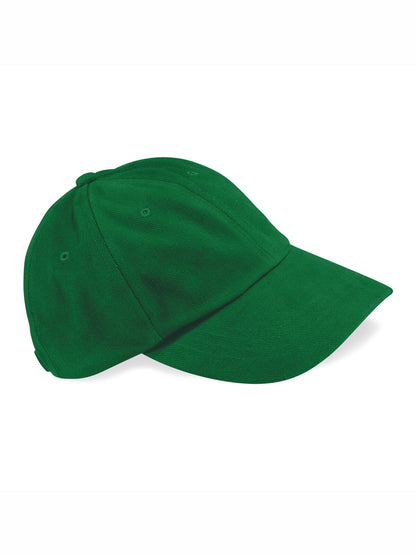 Low Profile Heavy Brus Cotton Cap Beechfield Forest Green