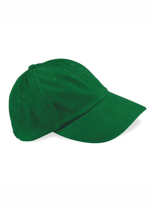 Low Profile Heavy Brus Cotton Cap Beechfield Forest Green