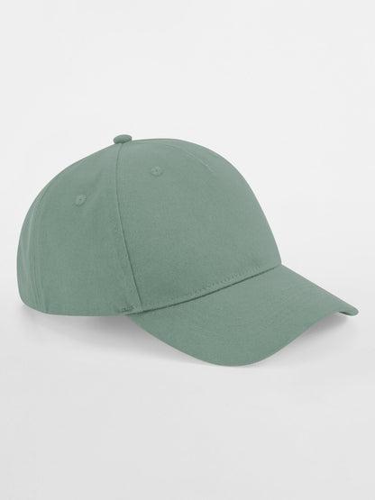 Cappellino a 5 pannelli in cotone biologico Beechfield Dusty Green