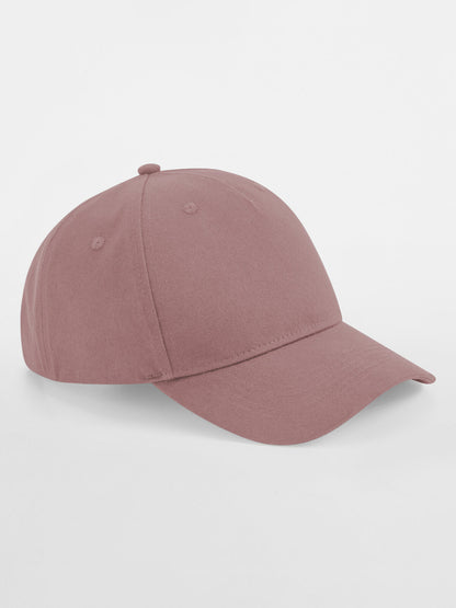 Cappellino a 5 pannelli in cotone biologico Beechfield Rose