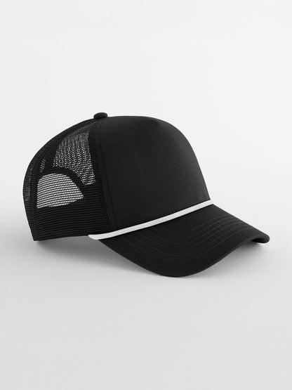 5 Panel Rope Trucker Beechfield Black/White