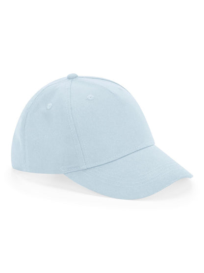 Junior Organic Cotton 5 Panel Cap Beechfield Powder Blue