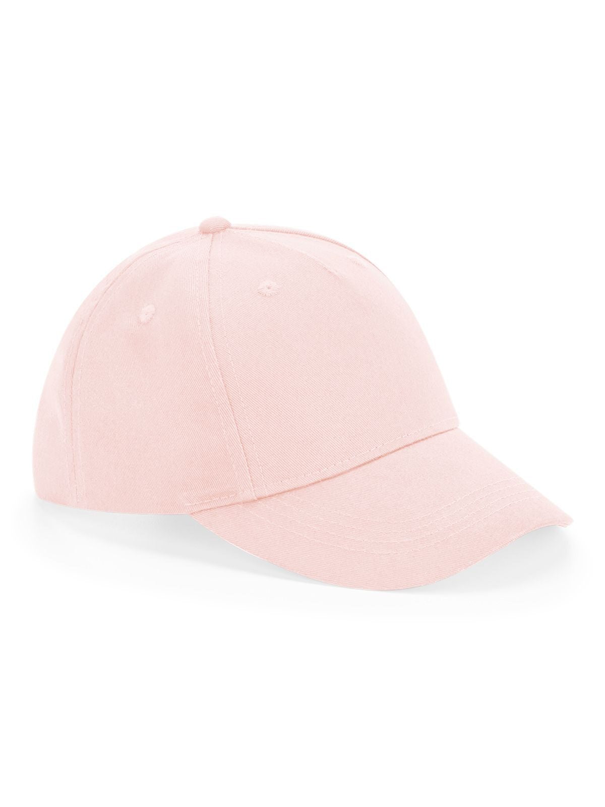 Junior Organic Cotton 5 Panel Cap Beechfield Powder Pink