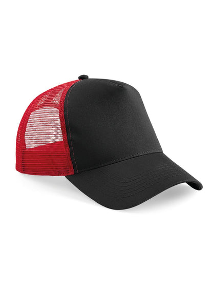 Snapback Trucker Beechfield Black/Classic Red