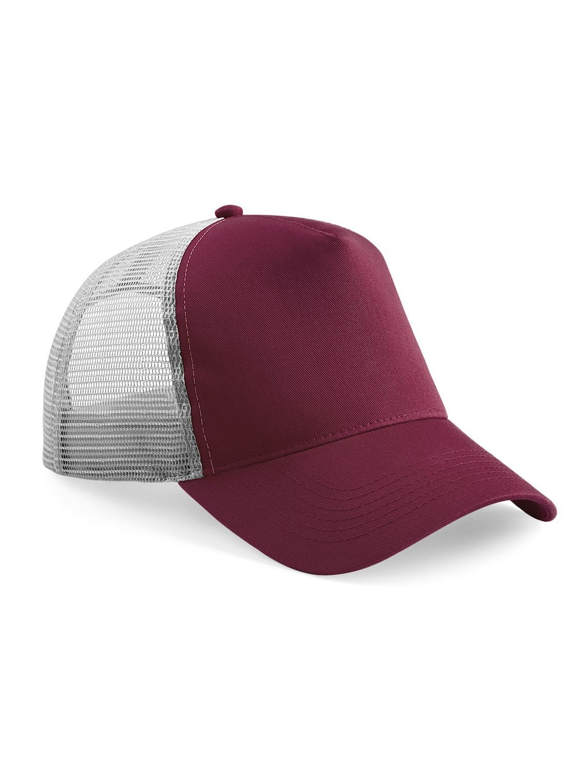 Snapback Trucker Beechfield Burgundy/Light Grey