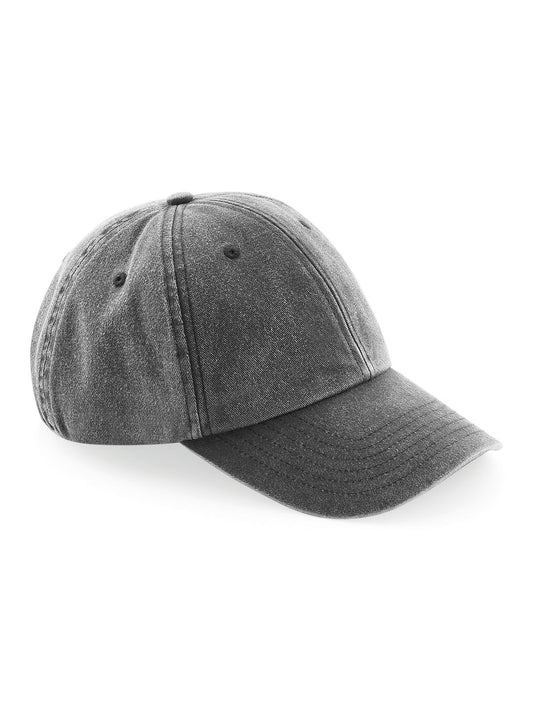 Low Profile Vintage Cap Beechfield Vintage Black