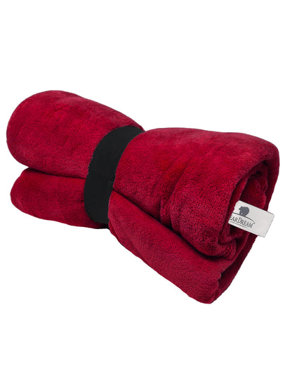 Coral Fleece Blanket 130x170 Bear Dream Jester Red