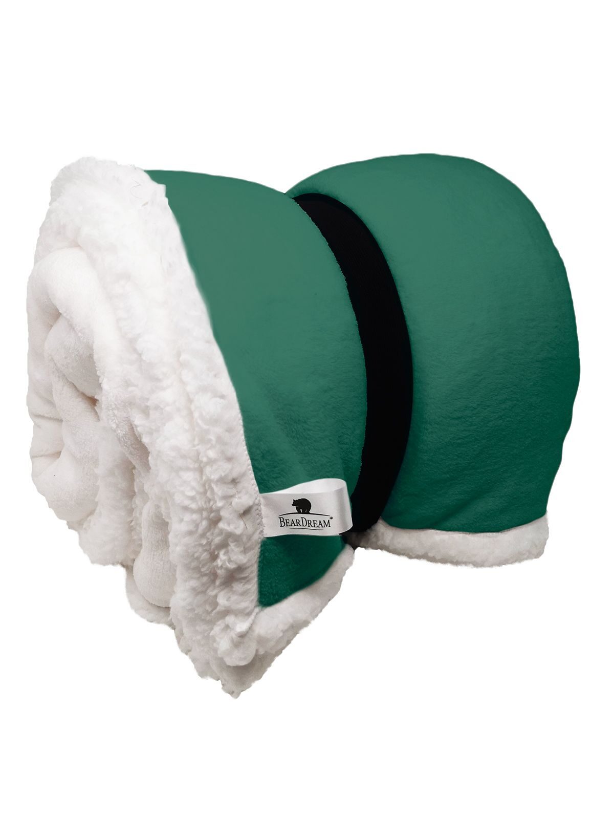 Sherpa Blanket 130x170 Bear Dream Rustical Green