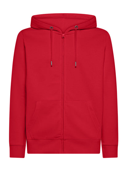 Felpa zip e cappuccio Vega Red
