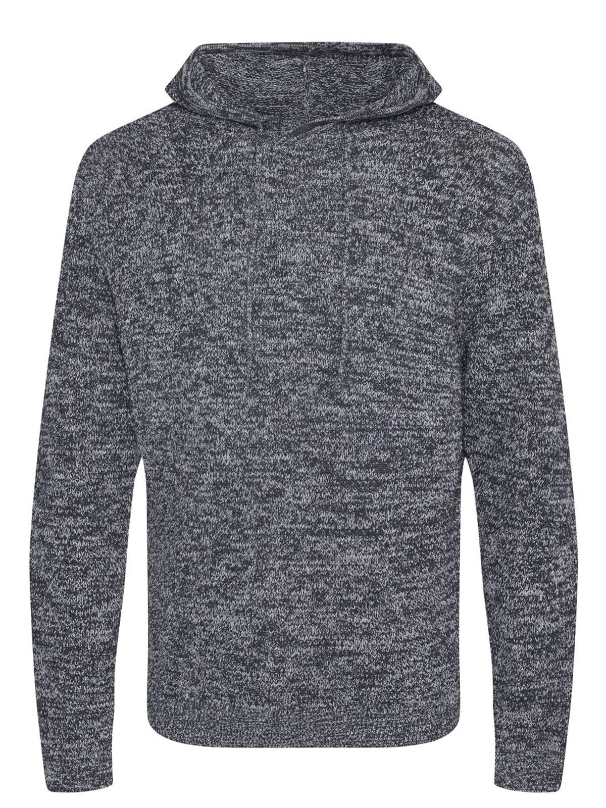 Iguazu Knitted Hoody Ecologie by AWDis Heather Grey/Charcoal