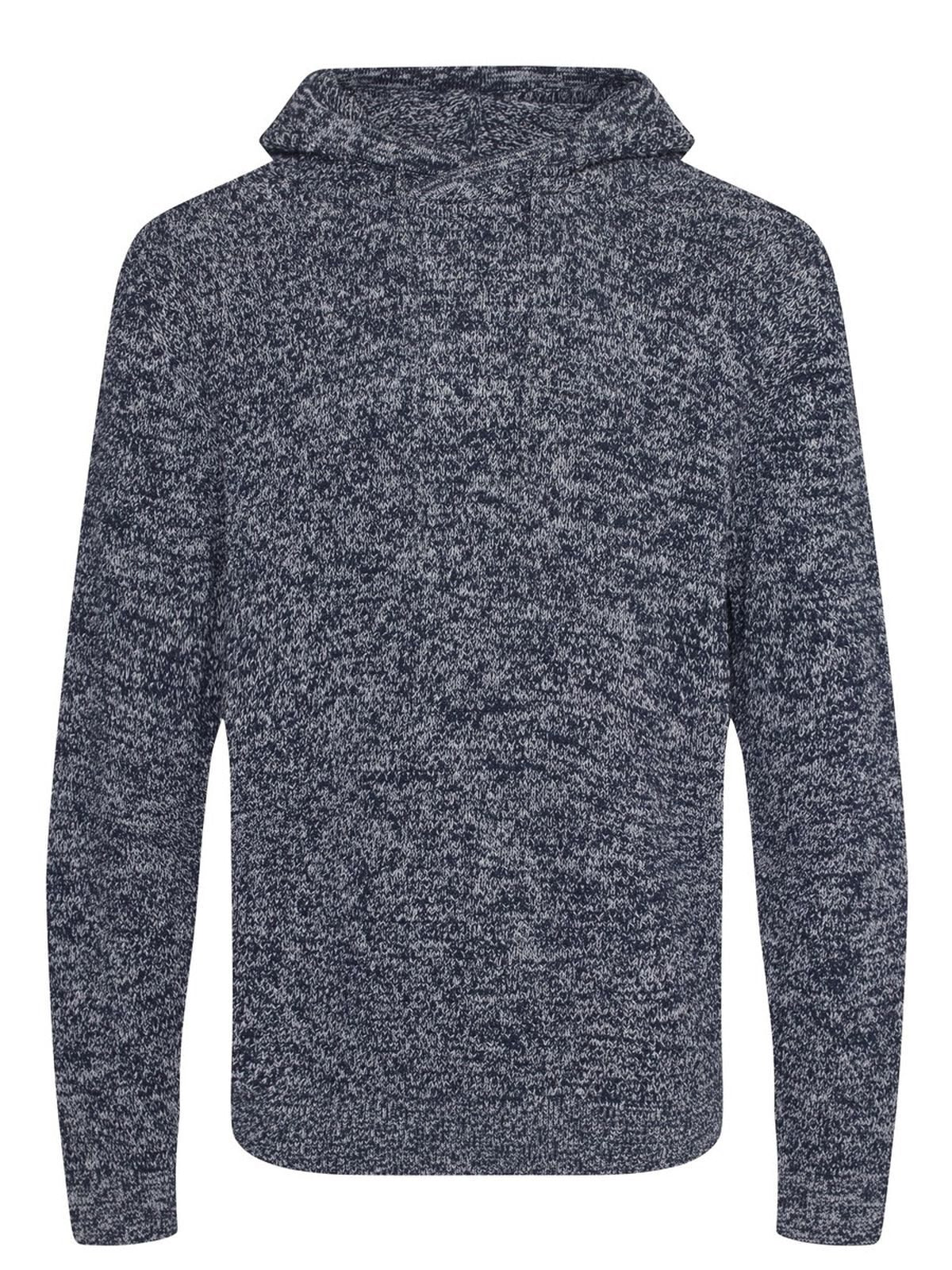 Iguazu Knitted Hoody Ecologie by AWDis Navy/Heather Grey