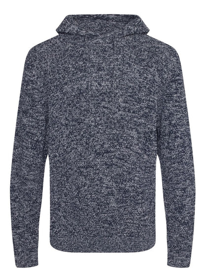 Iguazu Knitted Hoody Ecologie by AWDis Navy/Heather Grey
