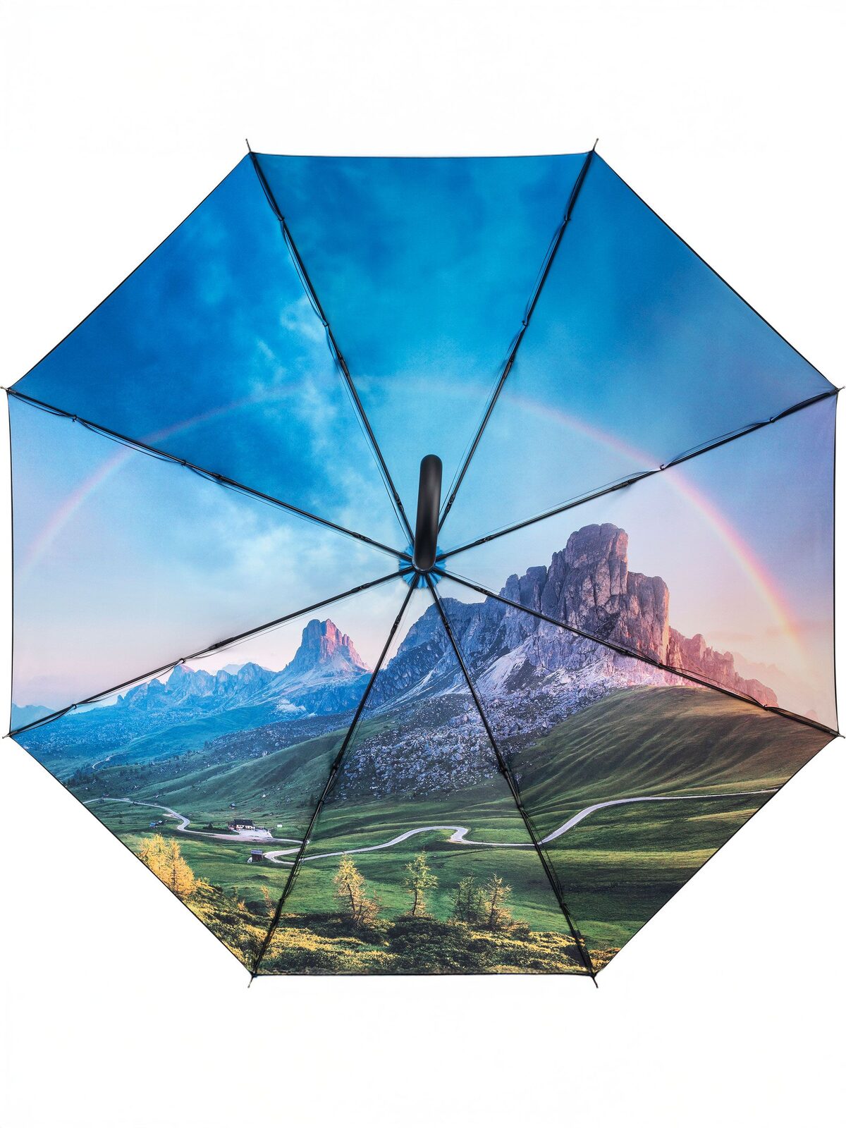AC regular umbrella FARE®-Nature FAre Black/Mountain Design