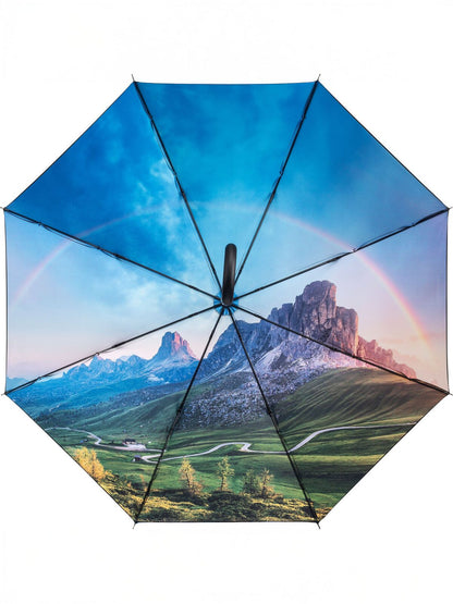 AC regular umbrella FARE®-Nature FAre Black/Mountain Design