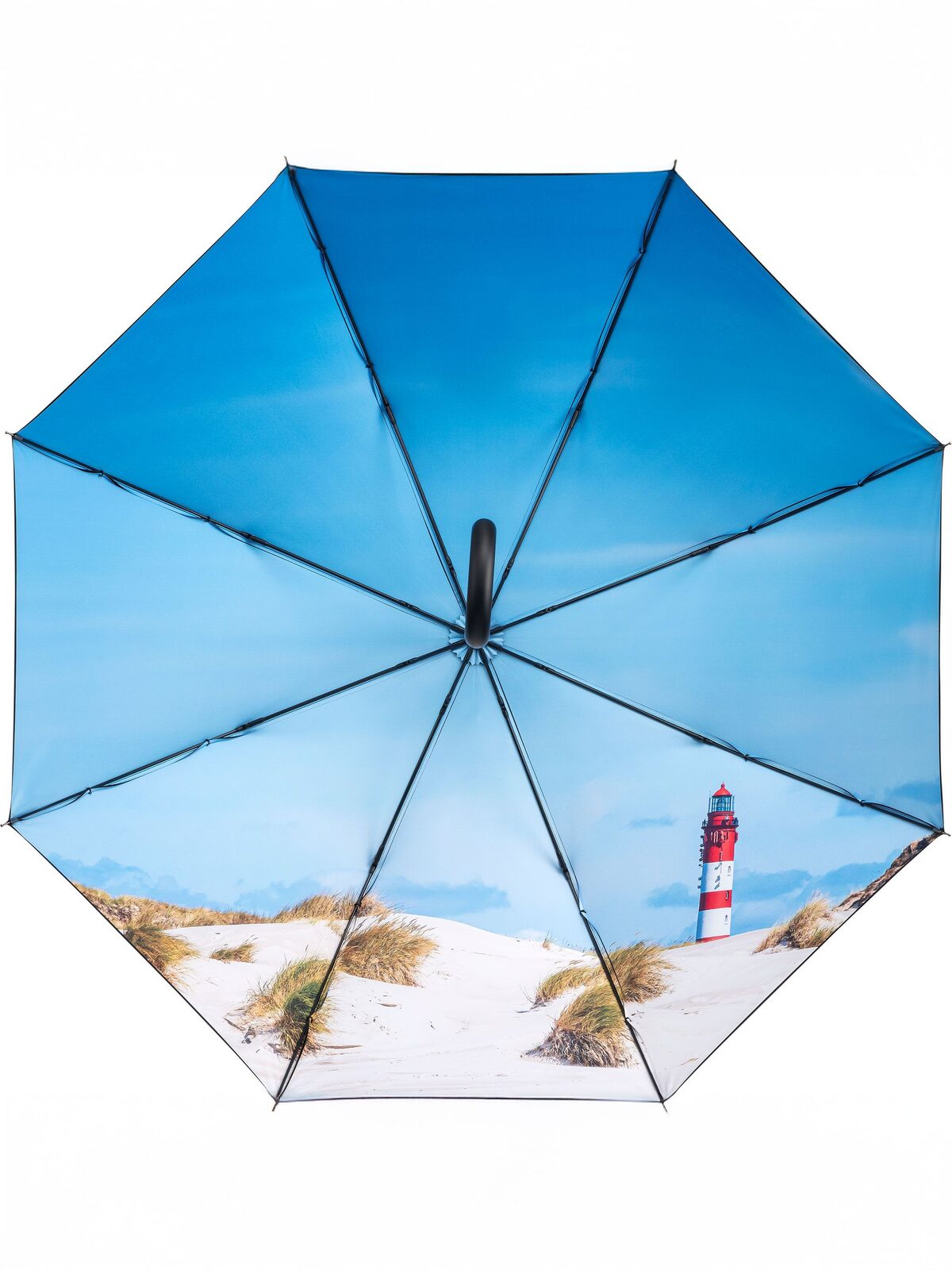 AC regular umbrella FARE®-Nature FAre Black/Lighthouse Design