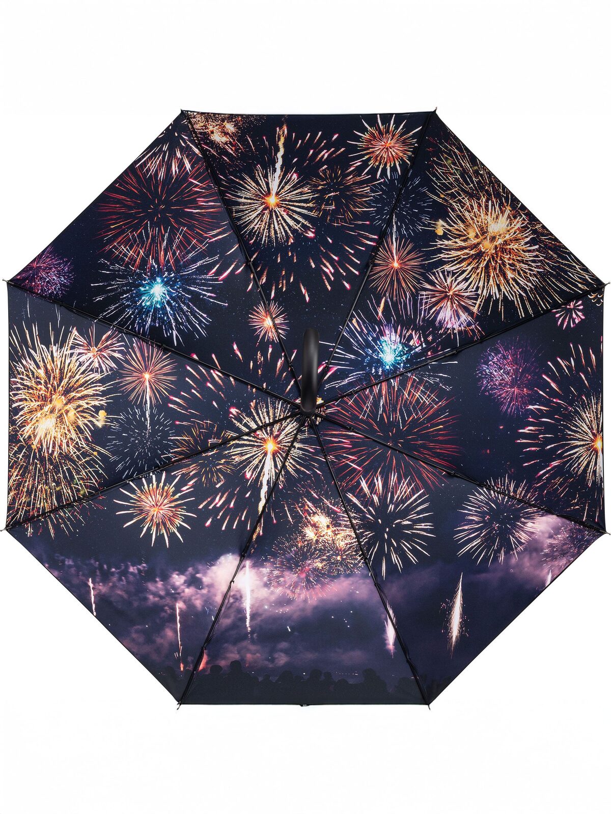 AC regular umbrella FARE®-Nature FAre Black/Fireworks Design