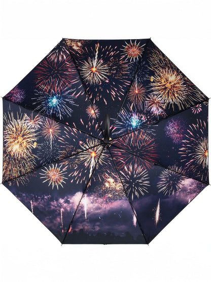 AC regular umbrella FARE®-Nature FAre Black/Fireworks Design