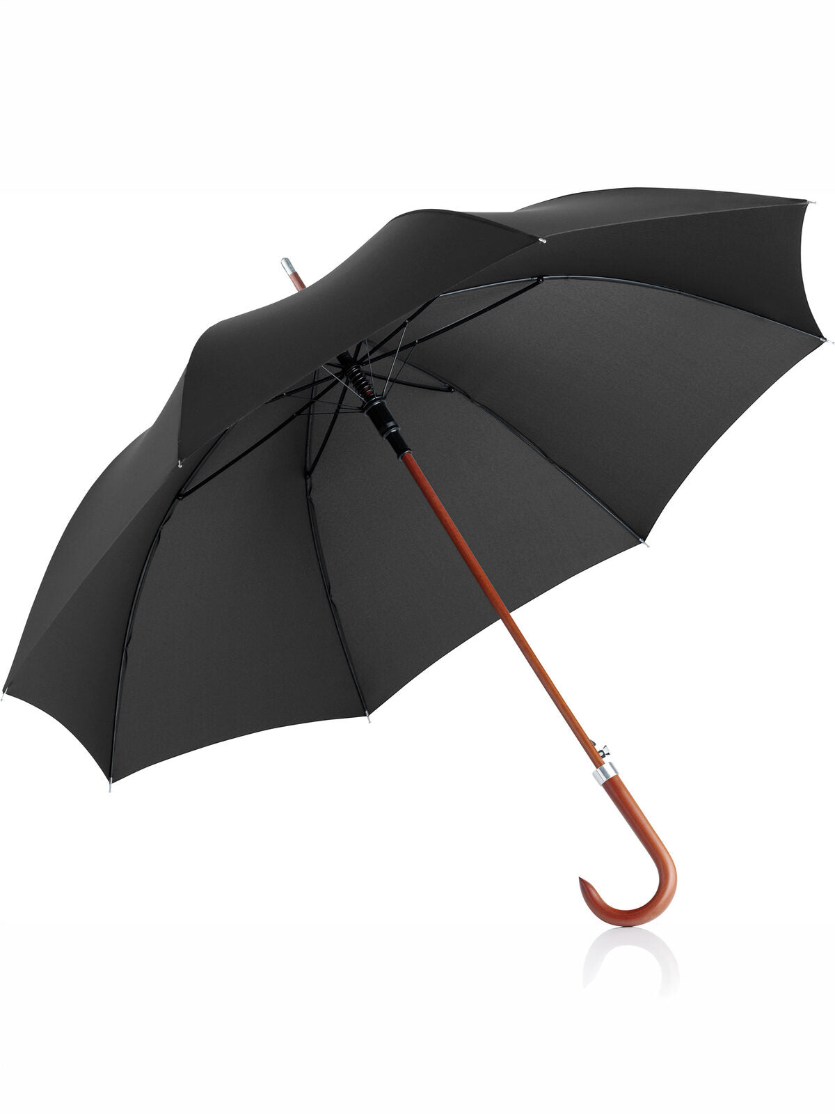 AC woodshaft golf umbrella FARE®-Collection FAre Black Ws