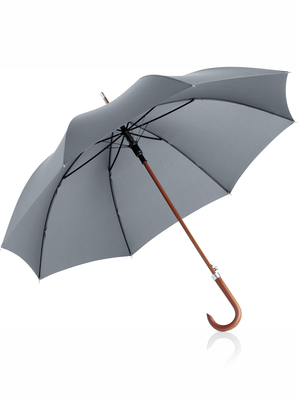AC woodshaft golf umbrella FARE®-Collection FAre Grey Ws