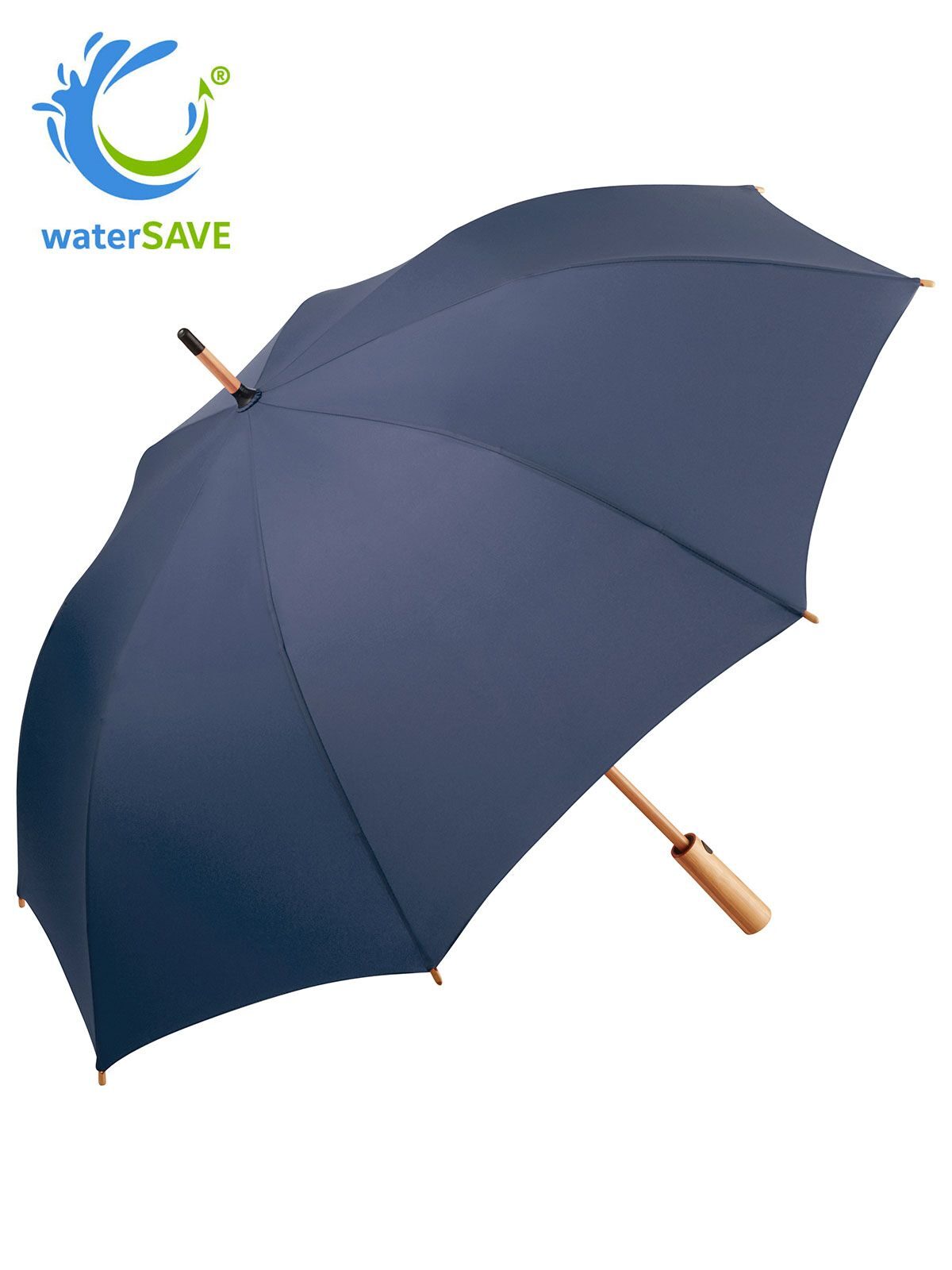 AC Midsize bamboo umbrella OkoBrella FAre Navy Ws