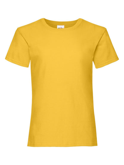 Girls Valueweight T Fruit of the Loom Sunflower