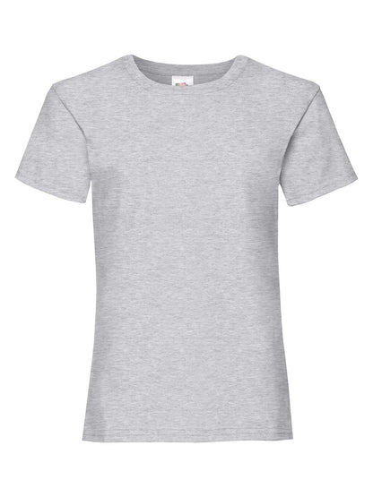 Girls Valueweight T Fruit of the Loom Heather Grey