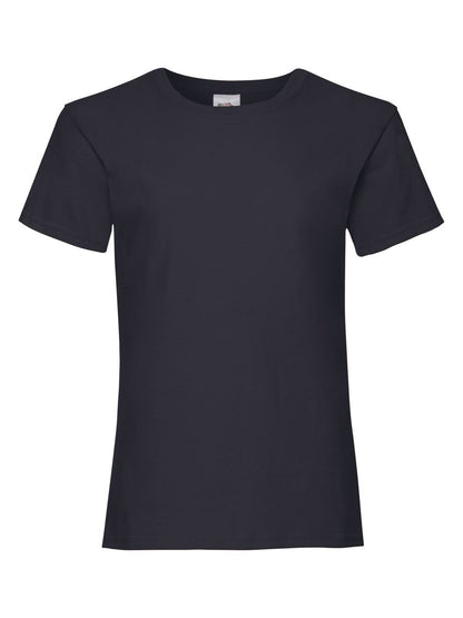 Girls Valueweight T Fruit of the Loom Deep Navy